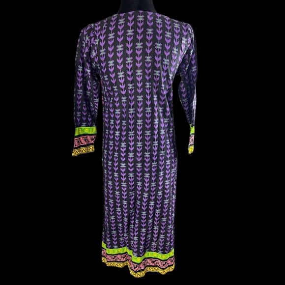 Nisha Fashion Long sleeves colorful Bohemian print long tunic top - Picture 6 of 12